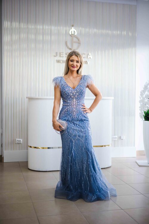 Rochie tip sirenă bleau